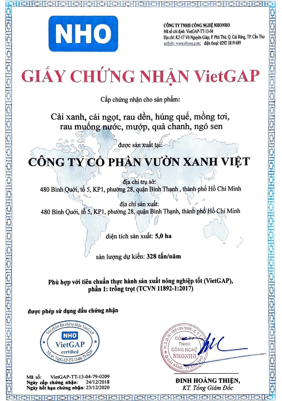 VietGap Caertification